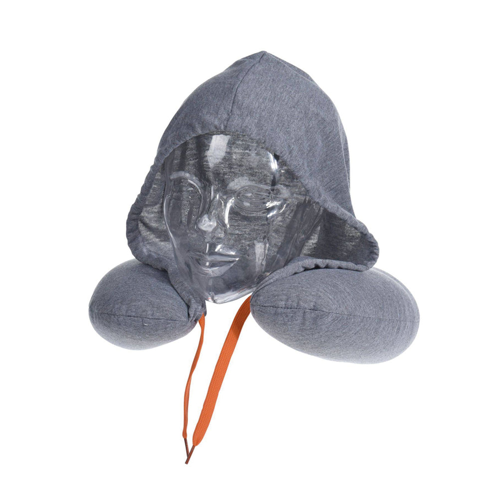 Neck Pillow with Drawstring Hood