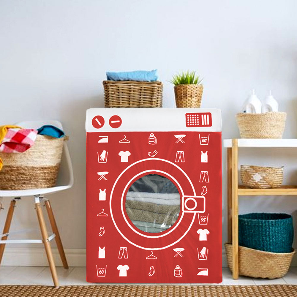 Laundry Washing Basket - Flatpack - Washing Machine Design - 100 Litres